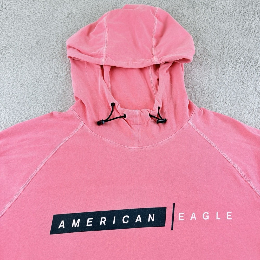 American Eagle Outfitters Men's Large Pink Hoodie‎ Pullover Sweatshirt